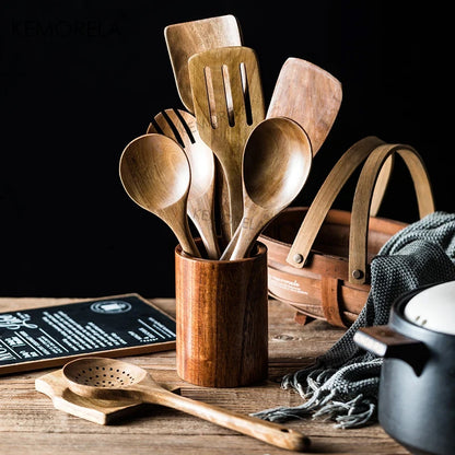 Teak Kitchen Utensils Set