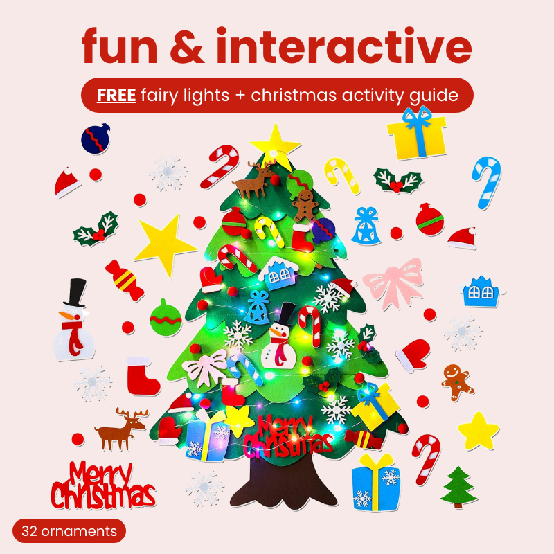 Interactive Felt Christmas Tree for Little Ones