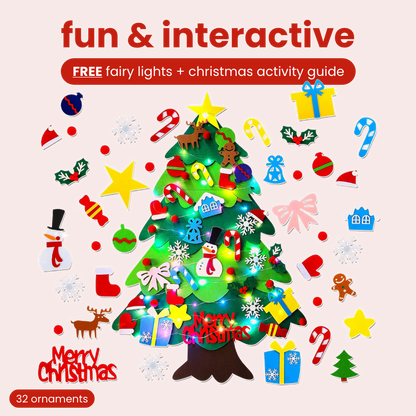 Interactive Felt Christmas Tree for Little Ones