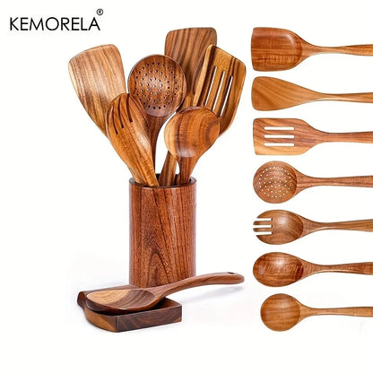 Teak Kitchen Utensils Set