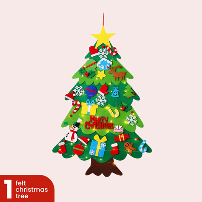 Interactive Felt Christmas Tree for Little Ones